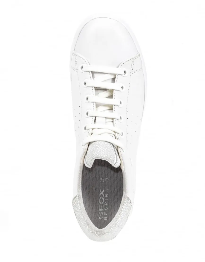 Baskets basses cuir blanc GEOX