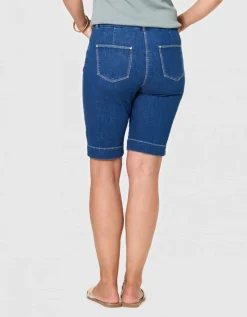 Bermuda coton bleu denim