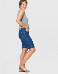 Bermuda coton bleu denim