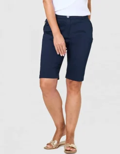 Bermuda coton bleu marine