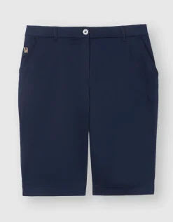 Bermuda coton bleu marine