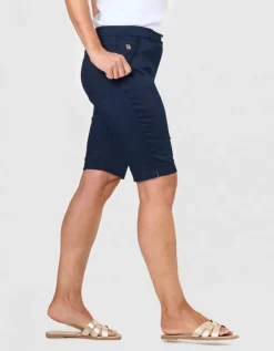 Bermuda coton bleu marine