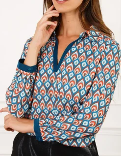 Blouse motif seventies