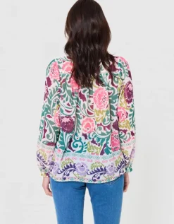 Blouse voile motif floral