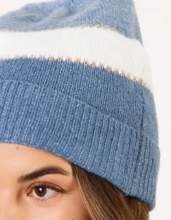 Bonnet bleu rayures