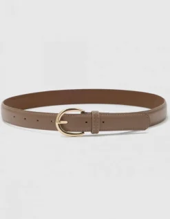 Ceinture cuir beige