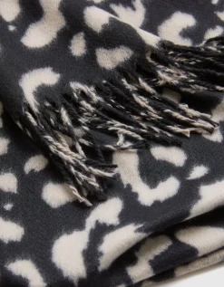Écharpe chaude motif noir