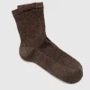 Chaussette paillette brun