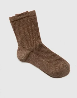 Chaussette paillette café