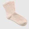 Chaussette paillette écru