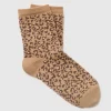 Chaussettes léopard brun