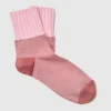 Chaussettes rayure rose