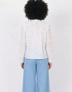 Chemisier broderie coton