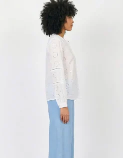 Chemisier broderie coton