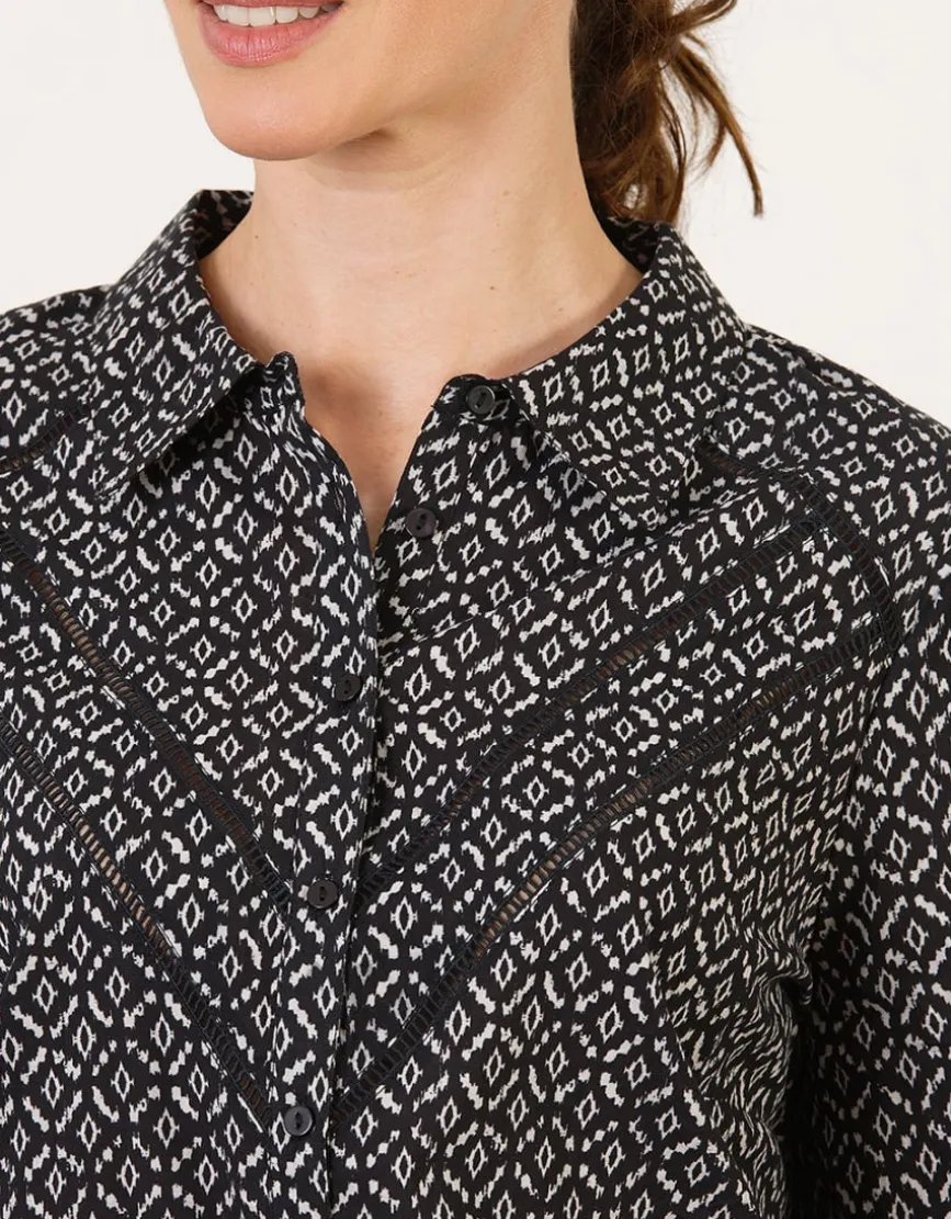 Chemisier coton noir