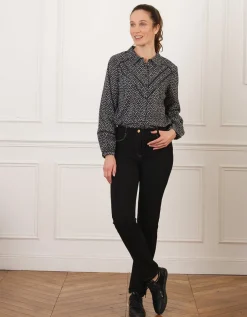 Chemisier coton noir