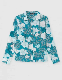 Chemisier imprimé bleu