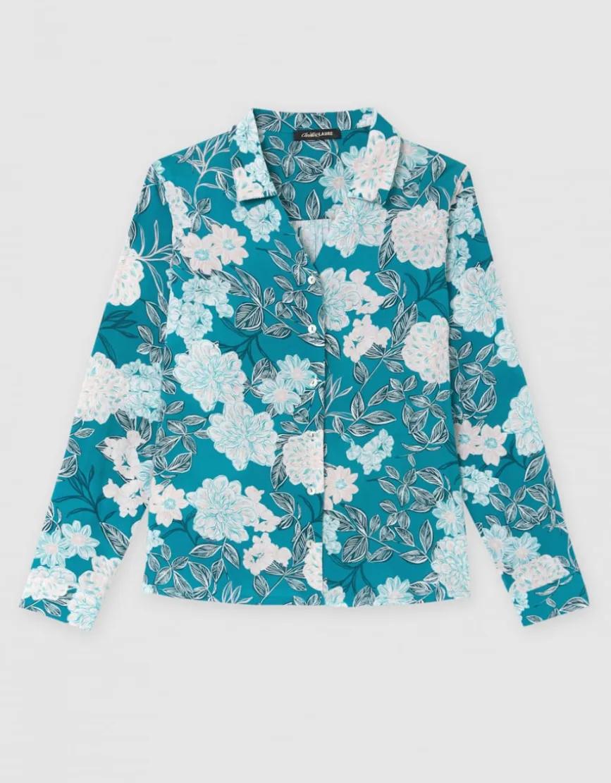 Chemisier imprimé bleu