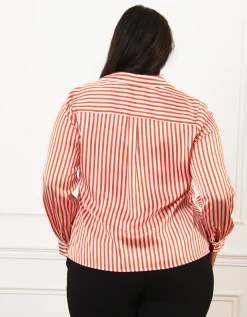 Chemisier rayé rouge