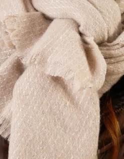 Echarpe beige brillant