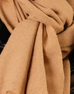 Echarpe beige paillettes