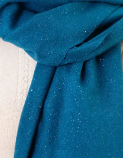 Echarpe bleu paillettes
