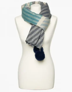 Echarpe bleu à rayures