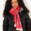 Echarpe bordeaux motif