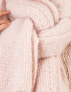 Echarpe douce rose clair