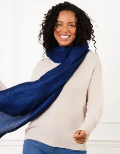 Foulard bleu brillant