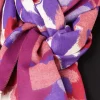 Foulard fleuri violet