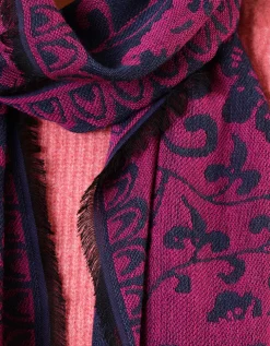 Foulard rose en laine