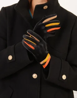 Gants doux noir fantaisie