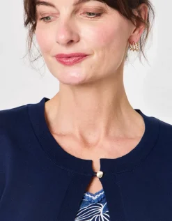 Gilet boléro bleu marine