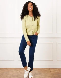 Gilet boutons vert anis