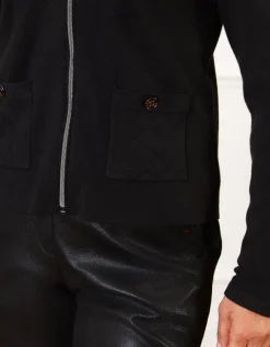 Gilet noir zippé