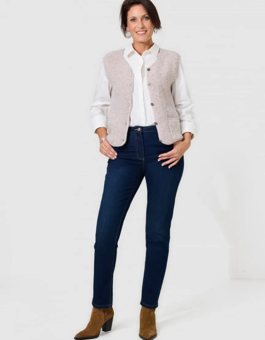 Gilet sans manches beige