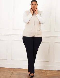Gilet sans manches beige
