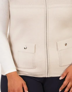 Gilet sans manches beige