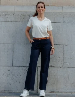 Jean droit coton brut
