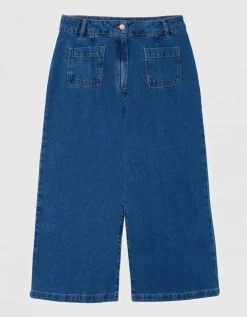 Jean large 7/8 bleu