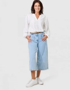 Jean large 7/8 bleu clair