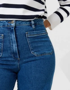 Jean large coton bleu