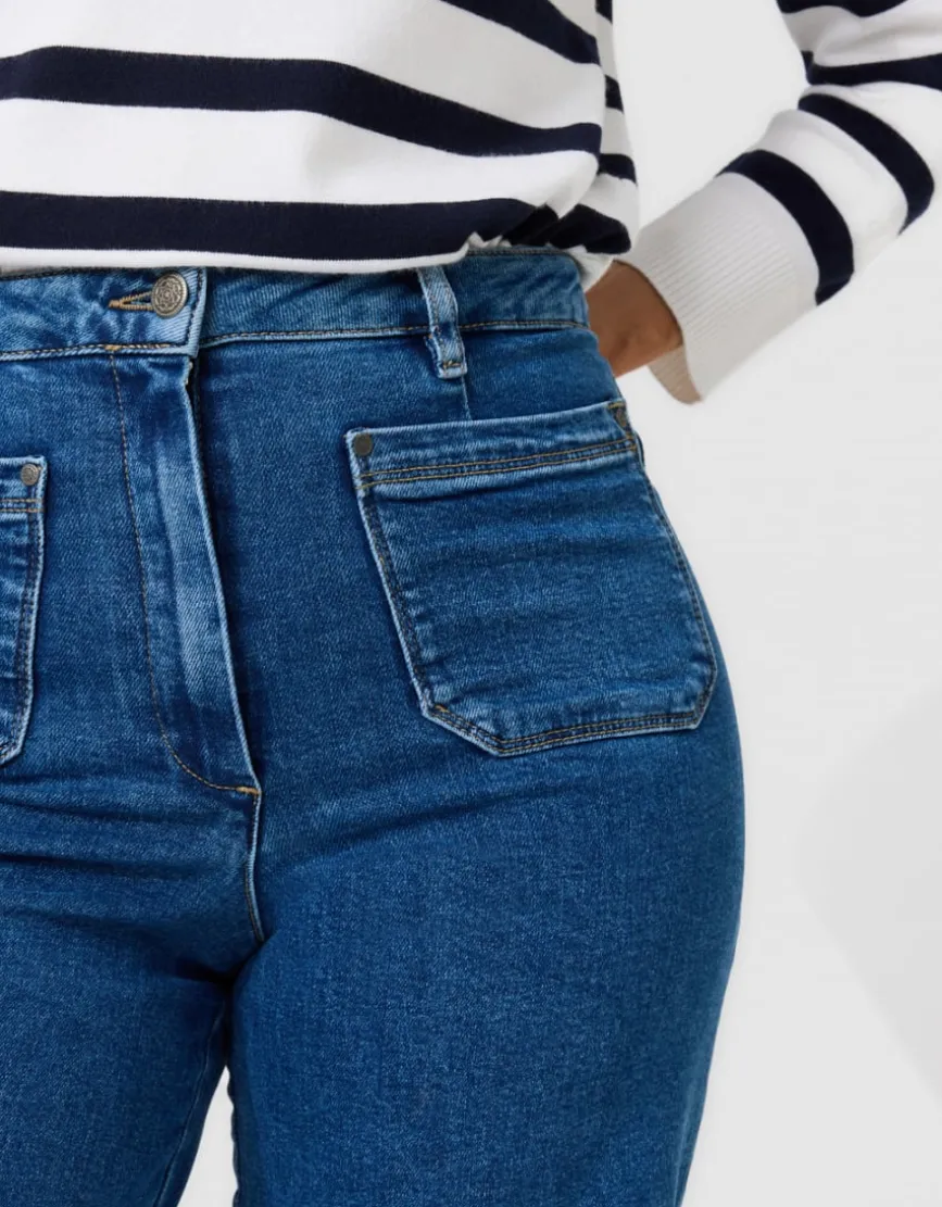 Jean large coton bleu