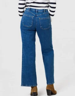 Jean large coton bleu