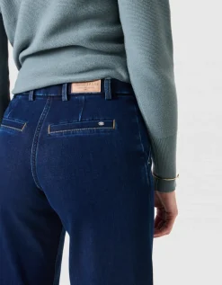 Jean large coton bleu
