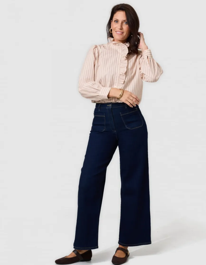 Jean large coton brut