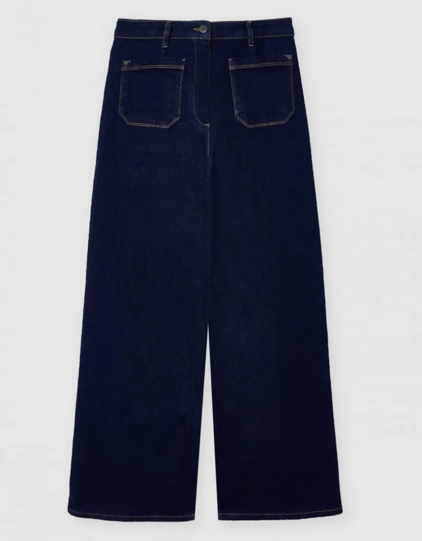 Jean large coton brut