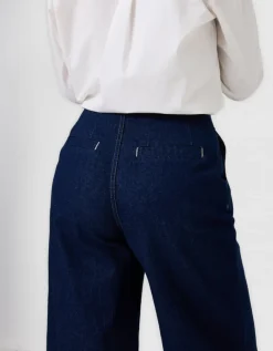 Jean large pince bleu