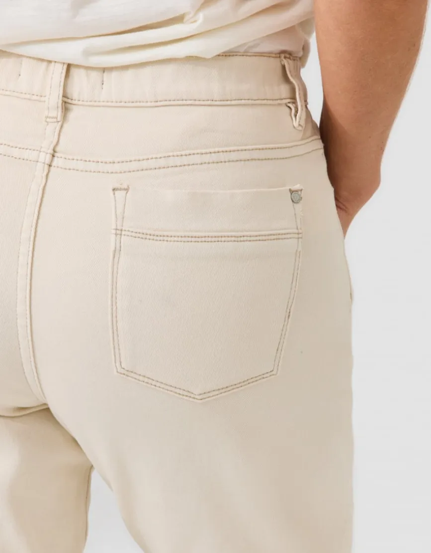 Jean mom 7/8è coton beige